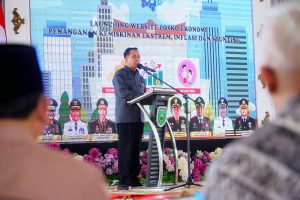 Launching ditandai dengan touch screen oleh Fatoni bersama Pj Walikota Prabumulih Elman dan Forkopimda Prabumulih di Rumah Dinas Walikota Prabumulih, Prabumulih, Sumatera Selatan, Jumat (22/3/2024).