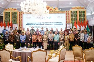 Pemerintah Provinsi Sumatera Selatan menggelar Rapat Koordinasi Pemberantasan Korupsi Pemerintah Daerah se-Wilayah II Tahun 2024, di Griya Agung Palembang, Selasa (23/4/2024).