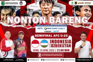 Pj Bupati Muba, mengungkapkan nobar ini, digelar demi melihat banyaknya antusias masyarakat yang ingin melihat pertandingan Tim Nasional Indonesia melawan Uzbekistan pada Senin (29/4/2024) malam.