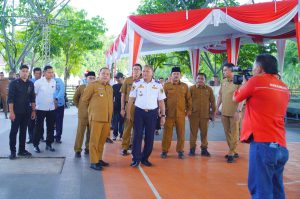 Pj Bupati Muba H Sandi Fahlepi meninjau langsung lokasi yang dijadikan tempat pembukaan di Stable Berkuda Sekayu, Senin (29/4/2024).
