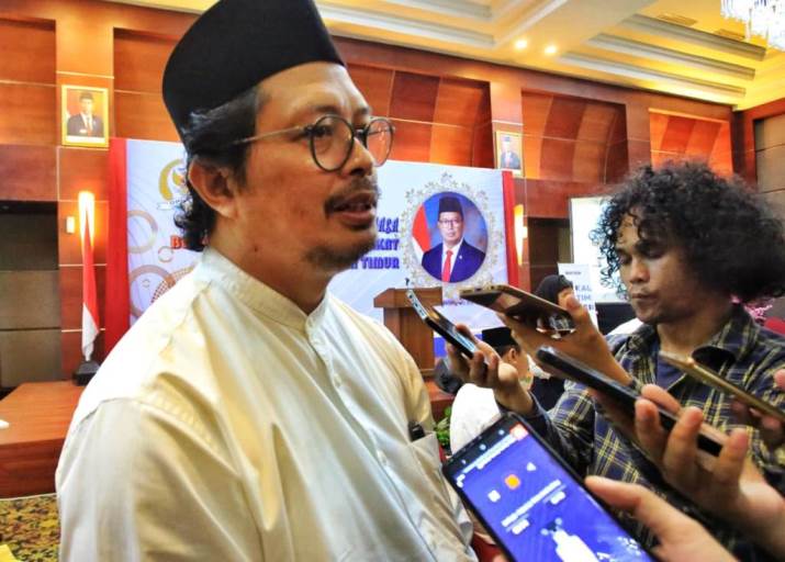 Wakil Ketua Dewan Perwakilan Daerah (DPD) Republik Indonesia, Mahyudin, saat acara Buka Puasa Bersama dengan para Tokoh Masyarakat Kaltim di Balipapan, hari Selasa tanggal 2 April 2024.