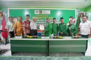 Mawardi Yahya, mengembalikan berkas pendaftaran Bacagub Sumsel di Dewan Pimpinan Wilayah (DPW) Partai Persatuan Pembangunan (PPP) Sumsel, hari Jum'at tanggal 17 Mei 2024.