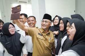 Ribuan Calon Pegawai Pemerintah Dengan Perjanjian Kerja (PPPK) di lingkungan Pemkab Muba, Selasa (28/5/2024) senyum bahagia.