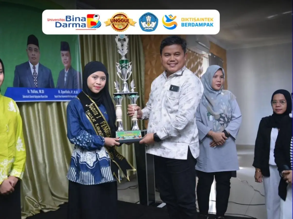 Suci Prestika, mahasiswi Program Studi Ilmu Komunikasi Universitas Bina Darma (UBD), meraih prestasi di tingkat nasional. (foto : binadarma.ac.id)