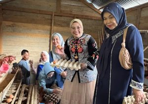 Bakal Calon Bupati (Cabup) Kabupaten Lahat Periode 2024-2029, Hj. Lidyawati, mengunjungi Desa Makartitama yang berada di Kecamatan Lahat, hari Seasa tanggal 4 Juni 2024.