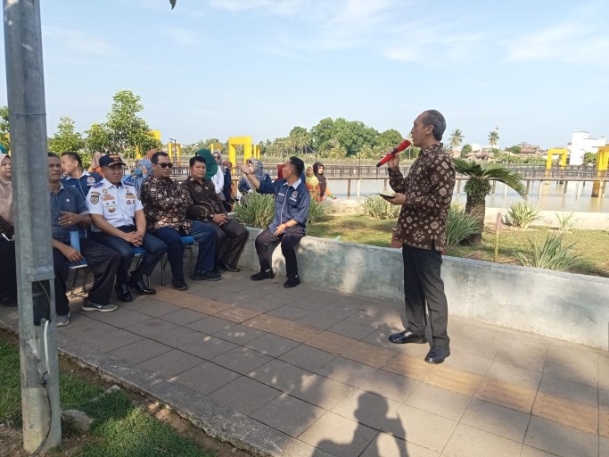 Dinas Lingkungan Hidup menggelar Uji Emisi Kendaraan Bermotor secara Gratis, di Taman Air Sekayu (ruas jalan depan Rumah Dinas Bupati Muba), Jumat (28/6/2024).