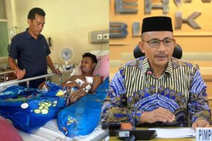Ryan Bin Jipiar (30), pemuda asal Gampong Kramat Dalam, Kecamatan Kota Sigli, Pidie, dan H. Sudirman, Anggota DPD RI asal Provinsi Aceh