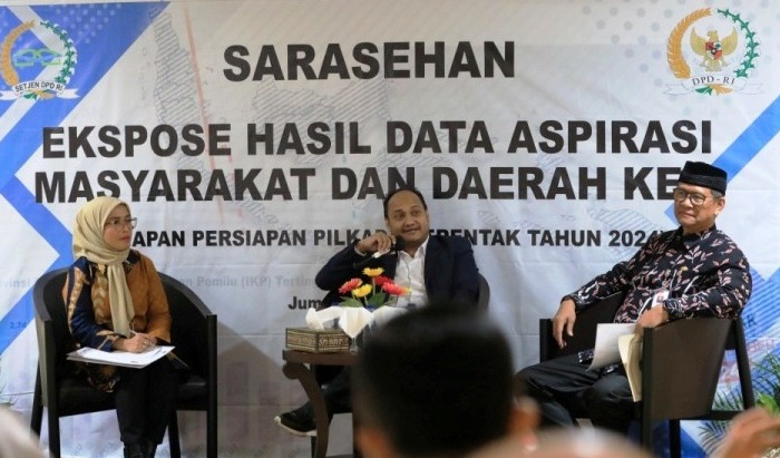 Pusat Kajian Daerah dan Anggran (Puskadaran) Dewan Perwakilan Daerah (DPD) Republik Indonesia menggelar sarasehan ekspose hasil Aspirasi Masyarakat dan Daerah (Asmasda) di Gedung DPD RI, Jakarta, hari Jum'at tanggal 21 Juni 2024.