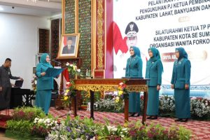 Pelantikan dilakukan oleh Pj Ketua TP PKK Sumsel, Melza Elen Setiadi, SE., di Griya Agung, Jumat, (26/7/2024).