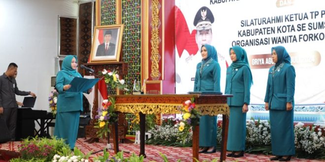 Pelantikan dilakukan oleh Pj Ketua TP PKK Sumsel, Melza Elen Setiadi, SE., di Griya Agung, Jumat, (26/7/2024).