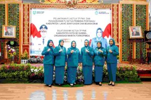 Hj Triana Sandi Fahlepi hadiri acara silaturahmi Ketua TP PKK kabupaten kota se Provinsi Sumsel, dan Organisasi Wanita Forkopimda, di Griya Agung Palembang, Jumat (26/7/2024).