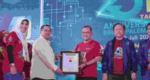 Edward saat menghadiri HUT BBLKM Palembang ke 51 bertempat di BBLKM Palembang, Selasa, (30/7/2024).