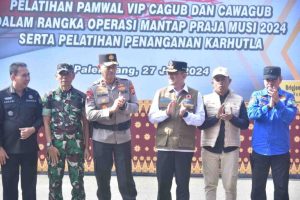 Edward Candra menghadiri penutupan dan simulasi kegiatan pelatihan pencegahan karhutla di Wilayah Sumsel bertempat di Halaman Venue Shooting Range Jakabaring Sport City, Sabtu, (27/7/2024).