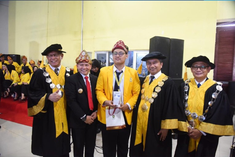 Pengenalan Kehidupan Kampus Mahasiswa Baru (PKKMB) Unsri 2024 di Aditorium Unsri Indralaya, Selasa (06/08/2024).