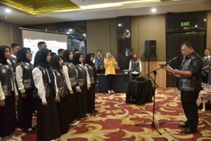 Pelantikan dan sosialisasi dipusatkan di ballroom Grand Atyasa, Kamis (22/8/2024).