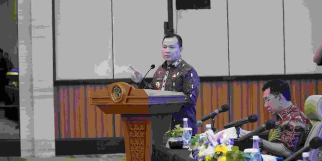 Elen Setiadi memimpin High Level Meeting & Capacity Building Bersama Tim Pengendali Inflasi Daerah (TPID) Provinsi/Kab/Kota Se- Sumatera Selatan. Bertempat di Ballroom Hotel Wyndam Palembang, Jumat (2/08/2024).