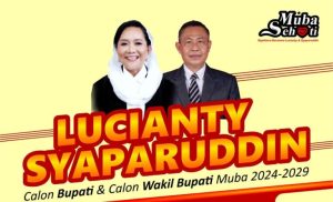 Hj. Lucianty dan Syaparuddin, Calon Bupati dan Calon Wakil Bupati Kabupaten Musi Banyuasin periode 2024-2029. (Musi News / Edi Triono)