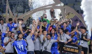 Arema FC resmi menobatkan diri sebagai kekuatan tersukses dalam sejarah turnamen pramusim kasta tertinggi tanah air. (foto : pssi)