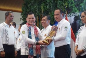 Memperingati Hari Lingkungan Hidup. Sedunia (HLHS) Tahun 2024 bertempat di Venue Kebon Gede, Jl. Sultan M. Mansyur Palembang, Rabu (31/7/2024)