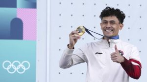 Medali emas didapat Veddriq Leonardo merupakan yang pertama kali untuk kontingen Indonesia di Olimpiade Paris 2024.