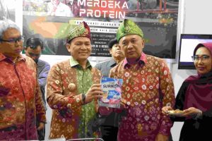 Elen Setiadi membuka acara Puncak Hari UMKM Nasional 2024 yang dipusatkan di Dining Hall Jakabaring, Kamis malam (5/9/2024). 