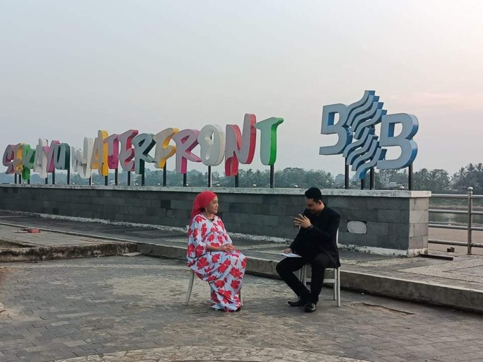 Hj. Lucianty, menghadiri acara talkshow dengan INews TV di Sekayu Waterfront, Serasan Jaya, Sekayu, pada hari Senin tanggal 2 September 2024.