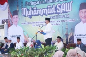 Peringatan Maulid Nabi Muhammad SAW ini, dilaksanakan pada Senin (17/9/2024) bertempat di Pendopoan Griya Bumi Serasan Sekate.