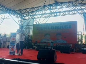 Ketua Majelis Agung Partai Kebangkitan Nusantara (PKN), Gede Pasek Suardika, menghadiri acara Deklarasi Hj. Lucianty dan H. Syaparuddin maju sebagai Bupati dan Wakil Bupati Kabupaten Musi Banyuasin (Muba) pada Pemilihan Kepala Daerah (Pilkada) tahun 2024, di Stable Berkuda Sekayu, hari Selasa siang, tanggal 3 September 2024.. (MusiNews.id/Sadiidaa)