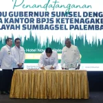 peluncuran program Perlindungan Jaminan Sosial Ketenagakerjaan bagi para pekebun kelapa sawit, di Grand Ballroom Novotel Hotel Palembang, Kamis, 5 September 2024. (MUSINEWS.ID/CPG)
