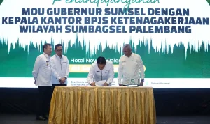 peluncuran program Perlindungan Jaminan Sosial Ketenagakerjaan bagi para pekebun kelapa sawit, di Grand Ballroom Novotel Hotel Palembang, Kamis, 5 September 2024. (MUSINEWS.ID/CPG) peluncuran program Perlindungan Jaminan Sosial Ketenagakerjaan bagi para pekebun kelapa sawit, di Grand Ballroom Novotel Hotel Palembang, Kamis, 5 September 2024. (MUSINEWS.ID/CPG)