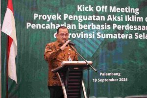 Drs. H. Edward Candra, M.H Menghadiri Kick Off Meeting Proyek Penguatan Aksi Iklim (Proklim) dan mata pencaharian berbasis pedesaan di Provinsi Sumatra Selatan, Excelton Hotel, Kamis 19/09/24.