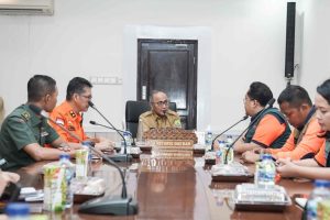 Pemkab Muba bersama tim BNPB RI mengadakan rapat persiapan yang dipimpin langsung oleh Sekda Muba H Apriyadi Mahmud yang berlangsung di ruang rapat Sekda, Senin (30/09/2024).