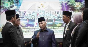 Rapat Paripurna DPRD Muba, Kamis (3/10/2024), dipimpin oleh Ketua Sementara DPRD Muba Afitni Junaidi Gumay.