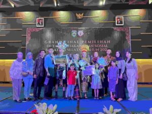 Perwakilan putri berhasil meraih juara I, sementara putra meraih juara III di malam grand final pemilihan Duta kesetiakawanan sosial yang berlangsung di Grand Ballroom Hotel Aston Palembang pada 10 Oktober 2024.
