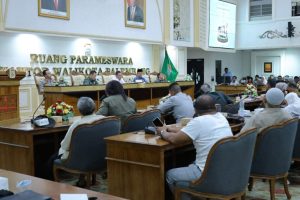 Selasa (1/10/2024) saat rapat lanjutan terkait revitalisasi Pasar 16 Ilir Palembang antara pedagang dengan Forkompinda Palembang.