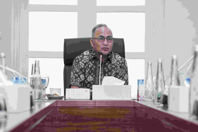 Apriyadi di sela Rapat Terkait Komitmen Bersama dalam Pembangunan/Perbaikan Jembatan (P6) Kecamatan Lalan di Ruang Rapat Kantor Perwakilan Musi Banyuasin di Palembang, Kamis (10/10/2024).