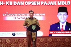 Elen Setiadi menghadiri Penandatanganan Perjanjian kerjasama antara Pemerintah Daerah Provinsi Sumatera Selatan dan Pemerintah Daerah Kab/Kota se-Sumsel terkait Implementasi Pelaksanaan Opsen Pajak Kendaraan Bermotor, Opsen Bea Balik Nama Kendaraan Bermotor dan Opsen Pajak Mineral bukan Logam dan bantuan, bertempat di Hotel Novotel Palembang, Selasa (22/10/24).