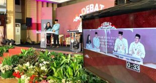 Calon Bupati (Cabup) dan Calon Wakil Bupati (Cawabup) Kabupaten Musi Banyuasin (Muba) Periode 2025-2030, Hj. Lucianty dan H. Syaparuddin, mengikuti Debat Publik Pertama yang digelar oleh Komisi Pemilihan Umum Daerah (KPUD) Kabupaten Muba, pada hari Kamis malam, tanggal 31 Oktober 2024