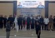 Ketum DPP PJS Mahmud Marhaba saat menyerahkan Pataka DPD Sulut pada Pelantikan DPD Sulut dan DPC se Sulut, Selasa (05/11/2024) di Graha Gubernuran Sulut.