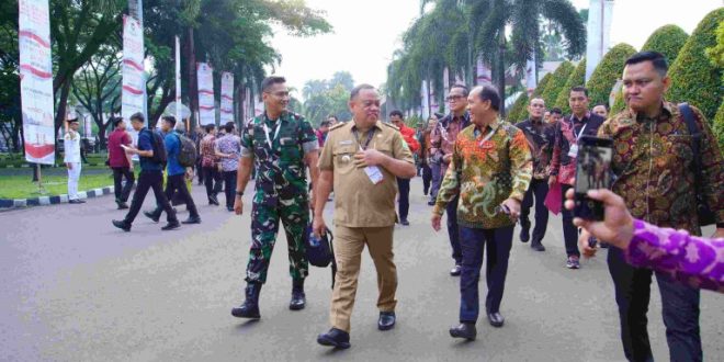 Pj Bupati Muba H. Sandi Fahlepi turut menghadiri Rapat Koordinasi Nasional (Rakornas) Penyelenggaraan Pemerintahan Daerah yang digelar oleh Kementerian Dalam Negeri pada Kamis, 7 November 2024.