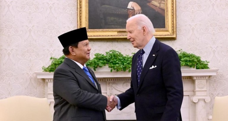 Presiden Prabowo Subianto melakukan pertemuan bilateral dengan Presiden Amerika Serikat, Joe Biden, di Gedung Putih, Washington DC, pada Selasa, 12 November 2024. Foto: BPMI Setpres/Muchlis Jr