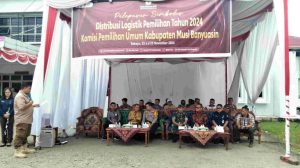 Komisi Pemilihan Umum (KPU) Kabupaten Musi Banyuasin (Muba) melaksanakan kegiatan Pelepasan Simbolis Distribusi Logistik Pemilihan 2024 pada hari Sabtu, (23/11/2024).