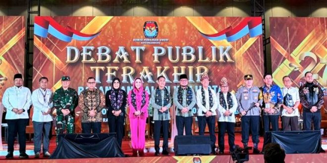 Badan Pengawas Pemilu (Bawaslu) Kota Palembang melakukan pengawasan melekat pada Debat Publik Calon Wali Kota dan Wakil Wali Kota Palembang yang digelar di Hotel Novotel, pada hari Rabu malam, tanggal 21 November 2024. (musinews.id/qso)