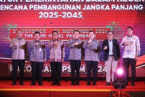 Elen Setiadi menghadiri pembukaan Rapat Koordinasi Nasional (Rakornas) Badan Pengembangan Sumber Daya Manusia (BPSDM) Tahun 2024 yang diselenggarakan oleh Kementerian Dalam Negeri RI di Hotel The Zuri Palembang, Jumat, (1/11/2024).
