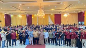 Badan Pengawas Pemilu (Bawaslu) menggelar acara Penguatan Kapasitas bersama Panitia Pengawas Kecamatan (Panwascam), Pengawas Kelurahan dan Desa (PKD) se Kota Palembang , pada hari Sabtu, tanggal 2 November 2024 di Graha Kartika Sriwijaya.