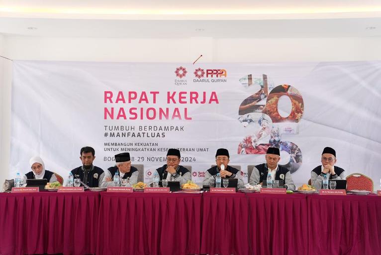 Laznas PPPA Daarul Qur’an menggelar Rapat Kerja Nasional (Rakernas) tahun 2025 di Bogor pada Kamis-Jum’at, tangga 28-29 November 2024. Tahun ini, tema yang diusung adalah Tumbuh Berdampak #ManfaatLuas. (foto : Laznas PPPA Daarul Qur’an)