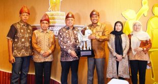Penghargaan diterima langsung Pj Bupati Muba, H. Sandi Fahlepi, diserahkan oleh Wamen I Mendagri Ribka Haluk