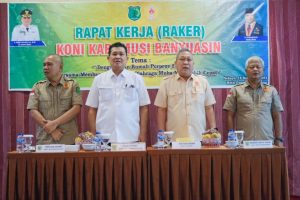 Komite Olahraga Nasional Indonesia (KONI) Kabupaten Musi Banyuasin menggelar Rapat Kerja, Rabu (18/12/2024).