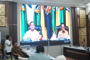 Rapat Koordinasi bersama Presiden Republik Indonesia Prabowo Subianto yang di Ikuti oleh Pemerintah Daerah se-Indonesia secara Virtual. Jakarta,(9/12/2024).