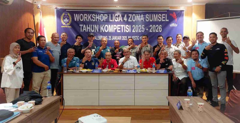 Asosiasi Provinsi (Asprov) PSSI Sumatera Selatan (Sumsel) gelar workshop Liga 4 Zona Sumsel Tahun Kompetisi 2024/2025 di Hotel Majestic, Palembang, Sabtu 25 Januari 2025.